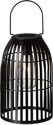 Glitzhome Metal Woven Solar Powered Outdoor Hanging Lantern in Black at Nordstrom, Size Medium