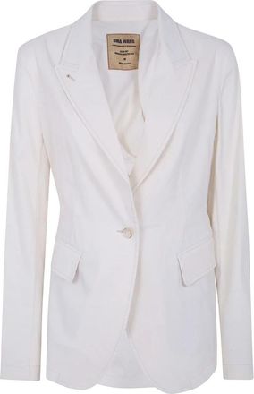 Uma Wang Kylie Jacket - Dames - Blazers - Wit - M - Leer - Jassen