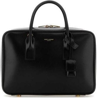 Saint Laurent Black Leather Sac De Jour Handbag