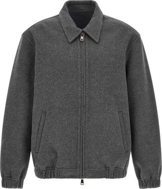 Giorgio Brato Wol-kasjmier Jas - Heren - Bomber jackets - Grijs - S - Wol - Jassen