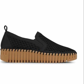 Ilse Jacobsen Womens Tulip 4078 Wedge Slip-On In Black Mocha