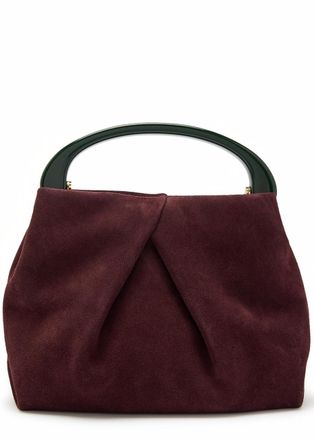 Dries Van Noten Crisp Suede top Handle bag - Dark Purple - One Size