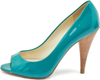 Miu Miu 110mm patent-leather pumps - Green