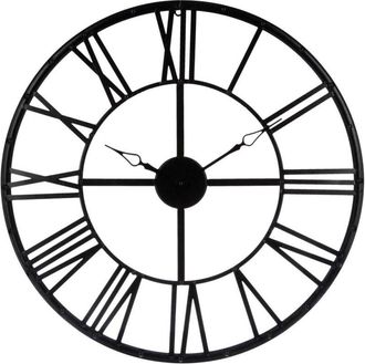 Atmosphera Atmosphera - Reloj De Meta Negro, Vintage Para Decoraci&oacute;n D. 69,5 X P. 4cm - Negro