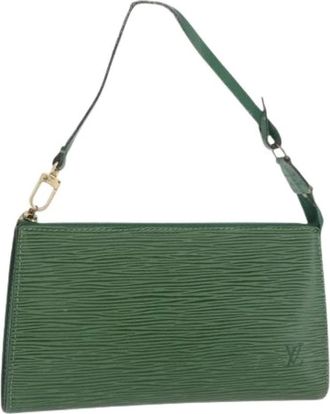 Louis Vuitton Pre-owned Accessory Pouch - Dames - Vintage Schoudertas - Groen - ONE Size - Leer - Vintage