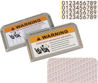 OEM Portatarjetas De Pl&aacute;stico Gris Para Visera De Coche (2 Piezas)