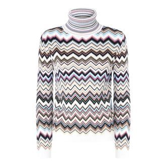 Missoni Maglione Dolcevita Zigzag - - Knitwear - Donna - Multicolore - S