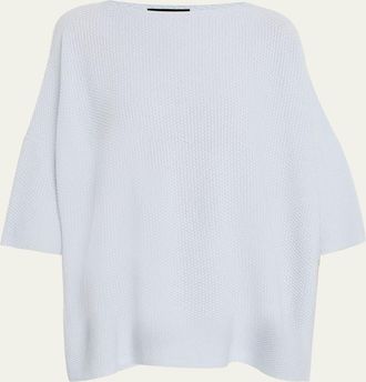 Eskandar Square 3/4 Sleeve Top - Long Length