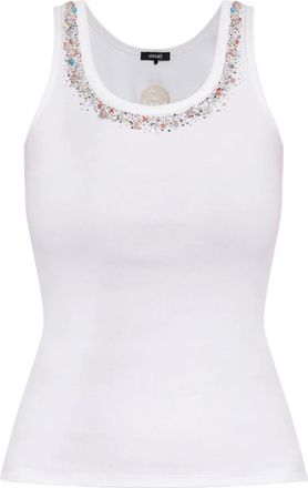 Versace Top con ricamo - Bianco