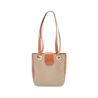 Celine Pre-owned Shoulder Bags, female, Beige, Size: ONE SIZE Pre-owned Vintage Coated Canvas Shoulder Bag