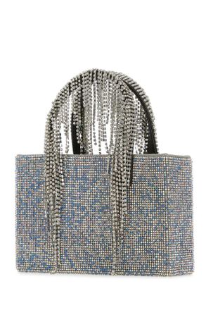 Kara Womens Light-Blue Rhinestones Handbag Bluepixel Borse A Mano