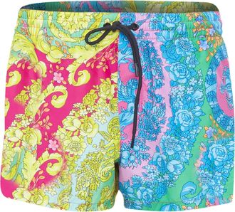 Versace Multicolor Fluo Barocco Beach Shorts