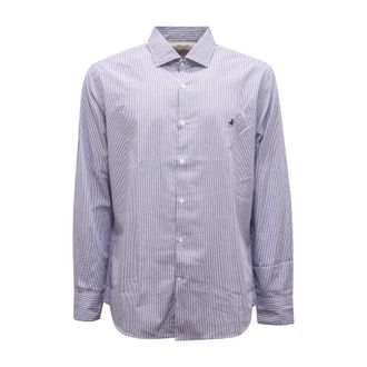 Brooksfield Slim Fit Overhemd Gemaakt in Itali&euml; - Heren - Zakelijke Overhemden - Blauw - 4XL - Overhemden