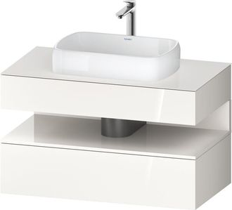 Duravit Duravit - Qatego Consola Mueble Bajo Lavabo, 1 Extra&iacute;ble, 1 Caj&oacute;n