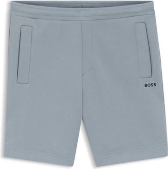 HUGO BOSS Logo-gebrodeerde Shorts - Heren - Korte Broeken - Grijs - 3XL - Katoen - Korte Broeken