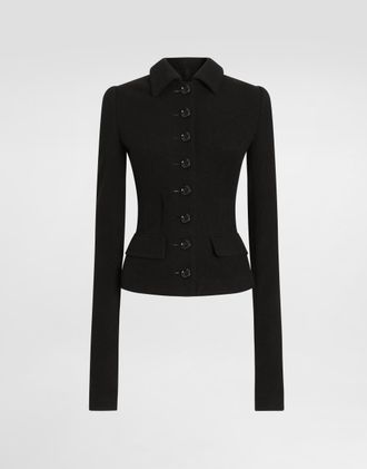 Dolce & Gabbana Single-breasted Wool Jacket - Woman Blazers Black 36
