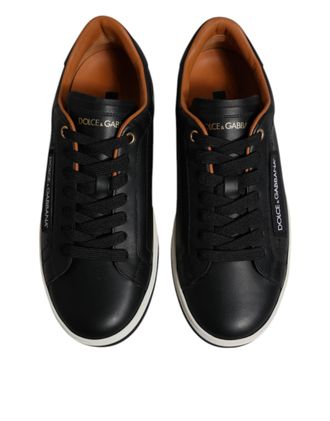 Dolce & Gabbana Leather Low-Top Sneaker - Black