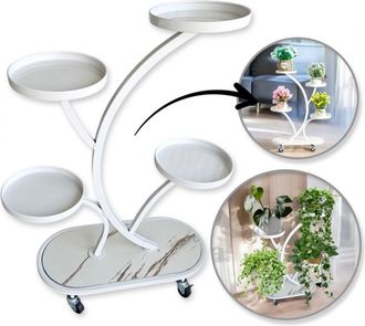 OEM Soporte Met&aacute;lico Para Flores Ecarla Con Ruedas, 50x25x80cm, Sz43b