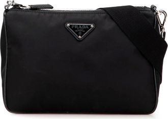 Prada Pre-owned Cross Body Bags, female, Black, Size: ONE SIZE Pre-owned Vintage Nylon Crossbody Bag