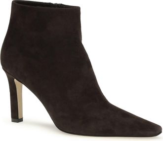 The Row Womens Squared Toe Nappa Leather Ankle Boots Lacquer Brown