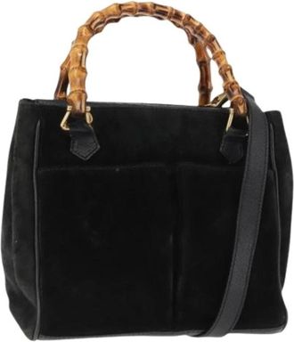 Gucci Pre-owned Su&egrave;de Handtas - Dames - Vintage Handtas - Zwart - ONE Size - Su&egrave;de - Vintage