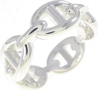 Herm&egrave;s Chaine Dancre Silver 925 Band Ring (Pre-Owned)