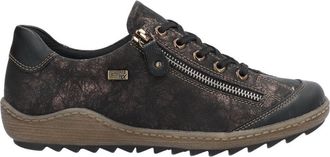 Remonte Womens Liv Lace Up Shoes In Schwarz/schwarz-Antique