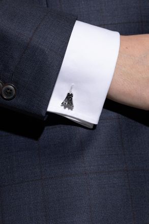 Paul Smith Cufflinks With Ghost Motif, Mens, Silver