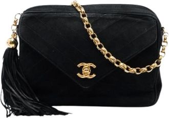 Chanel Pre-owned Vintage Quilted Suede Crossbody - - Pre-owned - Donna - Nero - ONE SIZE