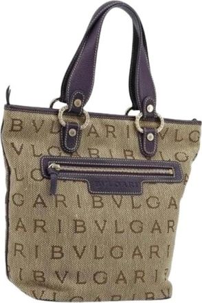 Bulgari Pre-owned Handbags, female, Beige, Size: ONE SIZE Pre-owned Vintage Tote Bag