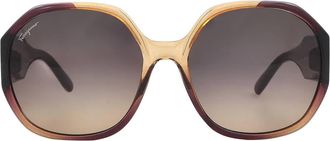 Ferragamo Ladies Red Oval Sunglasses SF943S