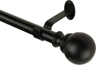 Elrene Cordelia Single Curtain Rod With Globe Ball Finial