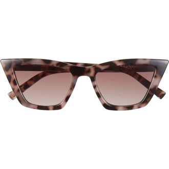 Le Specs Velodrome 54mm Gradient Cat Eye Sunglasses in Cookie Tort /Brown at Nordstrom