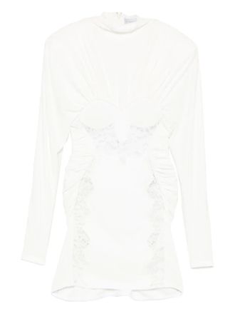 Stella McCartney laced midi dress - women - Polyester/Polyamide/Viscose - 38 - White