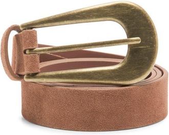Free People Cannon Suede Belt in Cognac at Nordstrom, Size X-Small/small