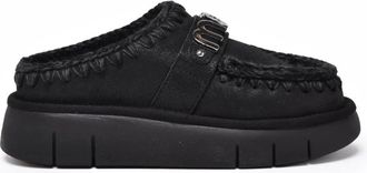 Mou Bounce Clog Special Leather - Dames - Slip ons - Zwart - 38 EU - Wol - Schoenen