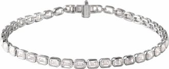 Diamond2Deal 14k Gold 6 1/4 CTW Lab-Grown Diamond Line Bracelet 7