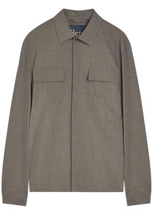 Herno Pocket Wool-blend Shirt - Light Grey - 54 (UK44 / Xxl)