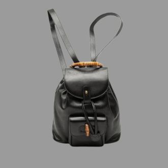 Gucci Pre-owned Zaino in Bamboo - - Pre-owned - Donna - Nero - ONE SIZE