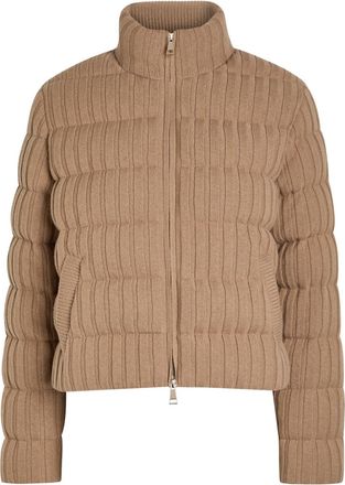 Moncler Padded Wool and Cashmere-blend Jacket - Cream - XS (UK 8 / XS)