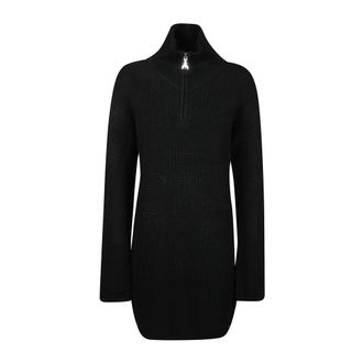 Patrizia Pepe Kleedjes, Dames, Zwart, S, Wol, Essential Dress