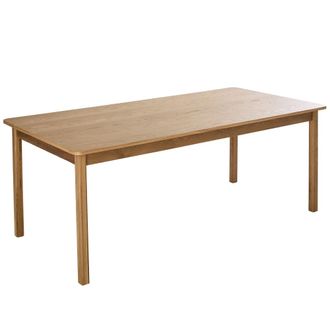Oviala Mesa de comedor rectangular en MDF chapado en roble 200 cm