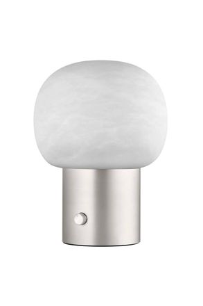 Blomus Blomus IRIS Table Lamp - Alabaster matt stainless steel in Silver