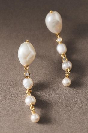 Nadri Siren Freshwater Pearl Drop Earrings