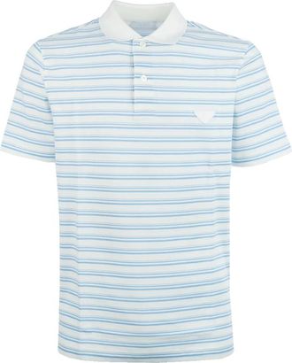 Prada Polo Shirts, male, Multicolor, Size: M Striped Cotton Polo Shirt