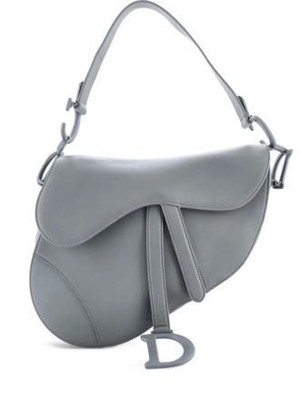Dior Ultra Matte Saddle Handbag Leather Medium shoulder bag - Grigio