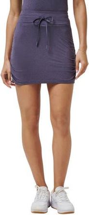Travis Mathew Skyline Ruched Tie Waist Miniskirt in Heather Graystone at Nordstrom Rack, Size X-Large