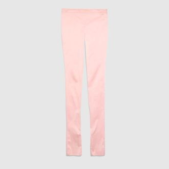 Gucci Stretch Silk Faille Leggings, Pink, Ready-to-wear