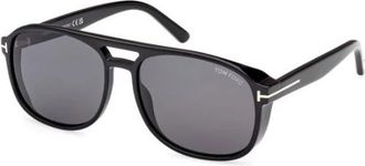 Tom Ford Authentieke Rosco Ft 1022 01A Bril - Heren - Zonnebrillen - Zwart - 58 MM - Accessoires