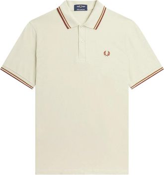 Fred Perry Original Twin Tipped Polo - Heren - Polos - Beige - XS - Katoen - Tops